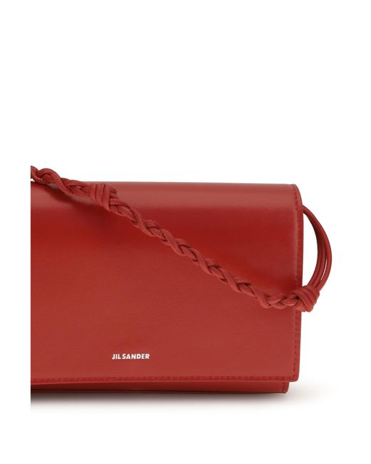 Jil Sander Red Strap Tangle Wallet