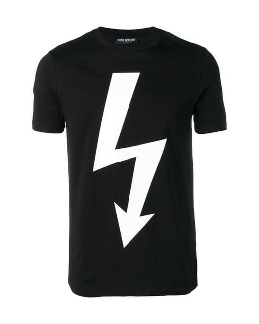 Neil Barrett Black Lightning Printed T-Shirt for men