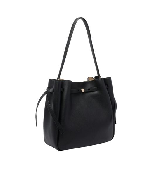 Tory Burch Black Romy Drawstring Shoulder Bag