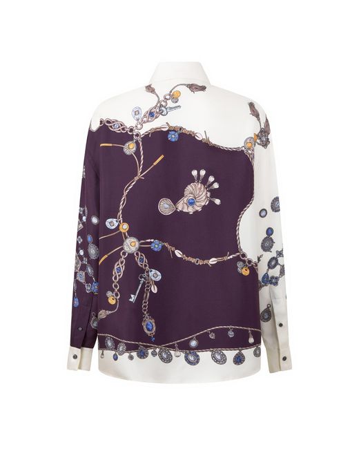 Versace Purple Button-Down Shirt