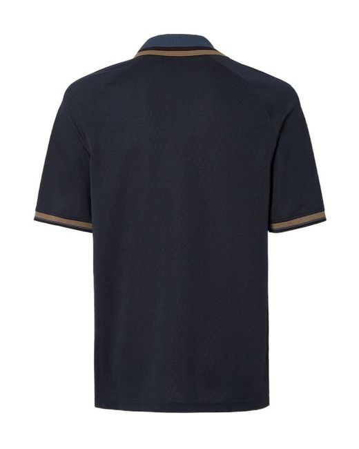 Fendi Blue Jacquard Polo Shirt for men