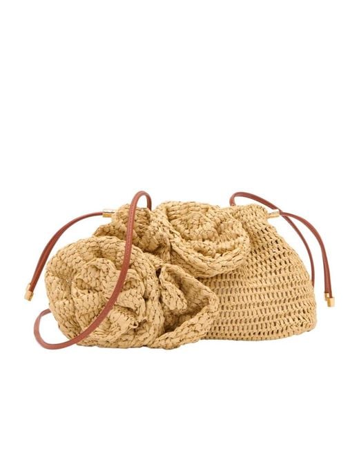 Ulla Johnson Natural Lali Raffia Cross Body Bag