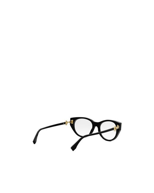 Fendi White Eyewear Ff Diamonds Cat-Eye Frame Glasses