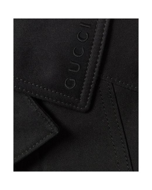 Gucci Black Drawstring Short Car Coat