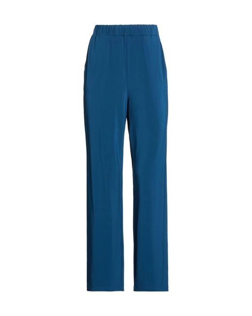 Max Mara Blue Stretch Wide-Leg Pants