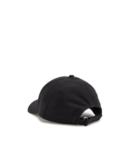 Moncler Black Simple Cotton Hat for men