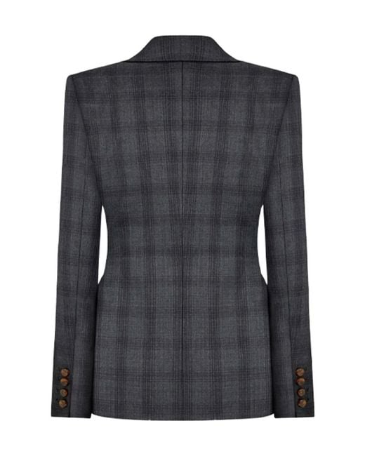 Blazé Milano Black Charmer Double-Breasted Checked Blazer