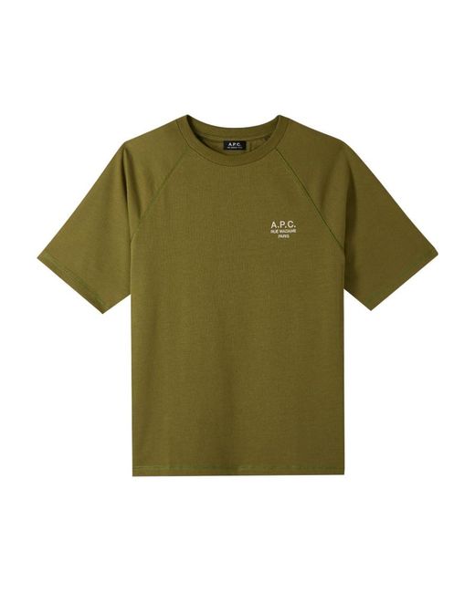 A.P.C. Green Willy Logo-Embroidered T-Shirt for men