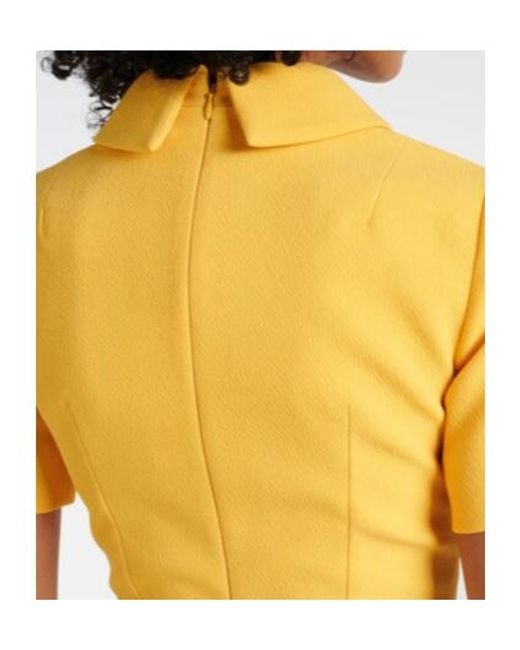 Emilia Wickstead Yellow Iman Crepe Cocktail Dress