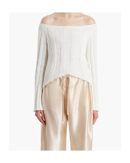 Khaite White Sylas Sweater
