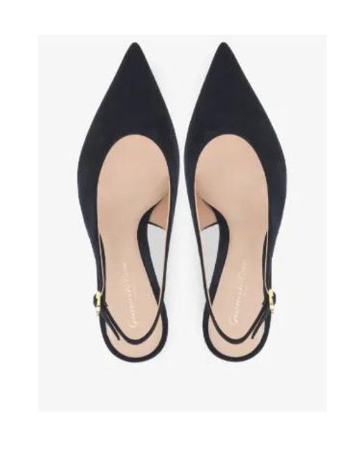 Gianvito Rossi Blue Slingback Pumps