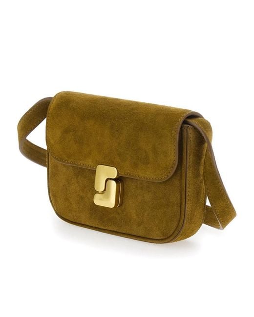 Soeur Green Bell Flap Shoulder Bag