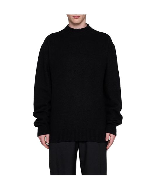 Jil Sander Blue Crewneck Knitted Jumper for men