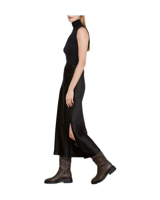 Vince Black Side Slit Skirt