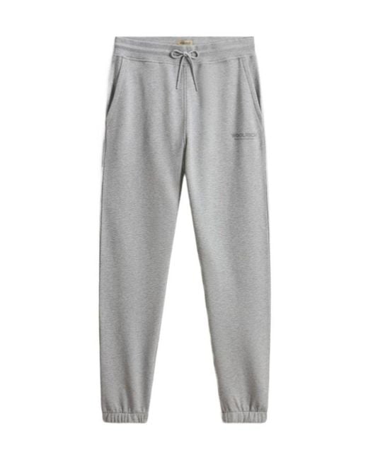 Woolrich Gray Drawstring Elasticated Track Pants for men