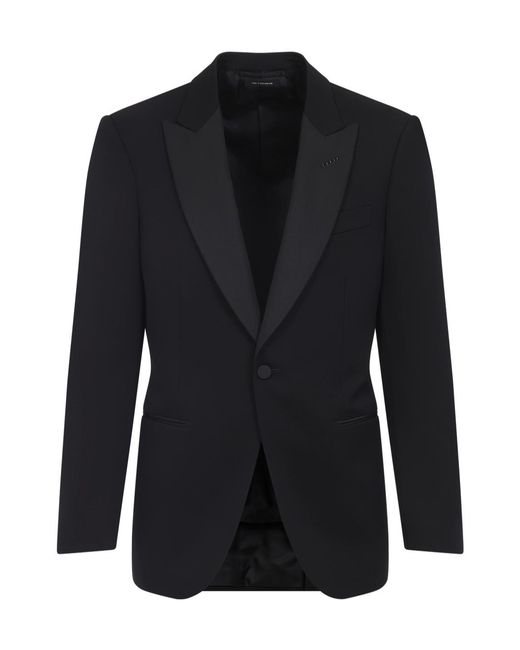 Tom Ford Black Single Breasted Jacket for men