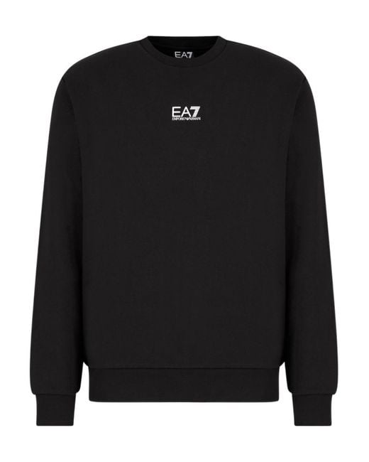 EA7 Black Long Sleeve Sweatshirt for men