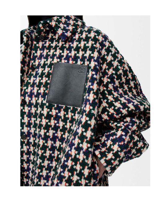Loewe Black Leather-Trimmed Overshirt