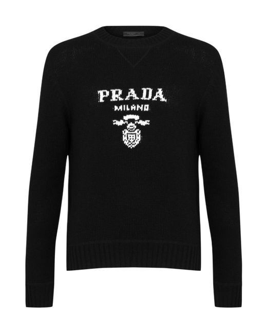 Prada Black Logo Sweater for men