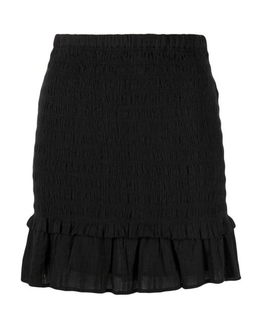 Isabel Marant Black Isabel Marant Étoile Frilled Hem Mini Skirt