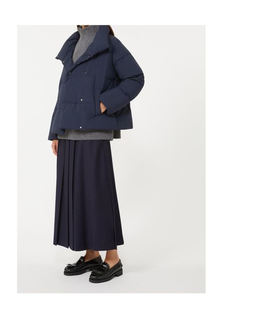 Weekend by Maxmara Blue Fastoso Pleated Midi Skirt