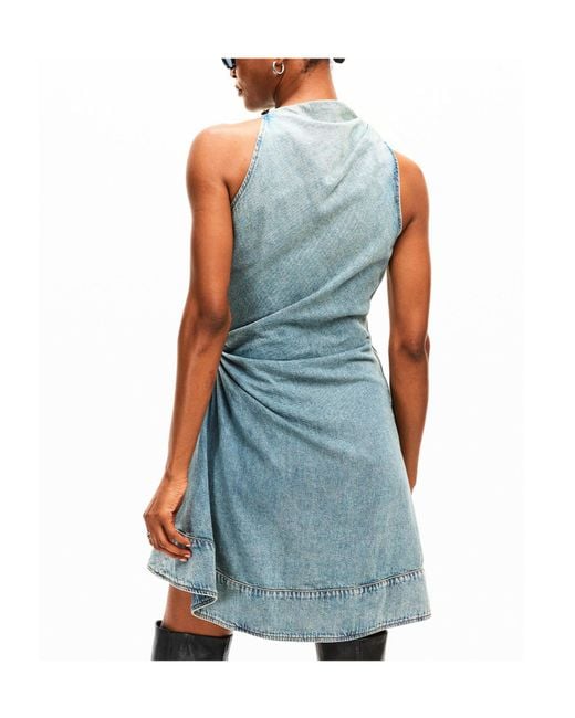 McQueen Blue Denim Mini Skirt
