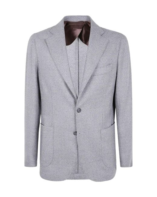 Barba Napoli Gray 'Bactive Mono' Jacket for men