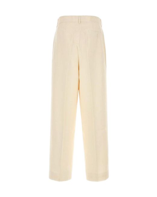 Bode Natural Slub Weave Wide-Leg Pants for men