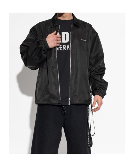 44 Label Group Black Logo Emblazoned Jacket for men