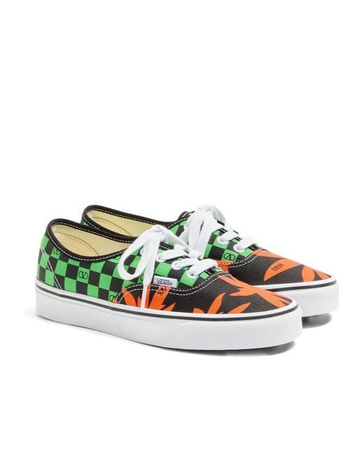 Vans Green Printed Lace-Up Low-Top Casual Shoes