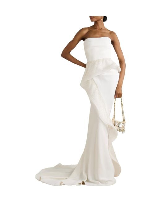 Maticevski White Strapless Dress