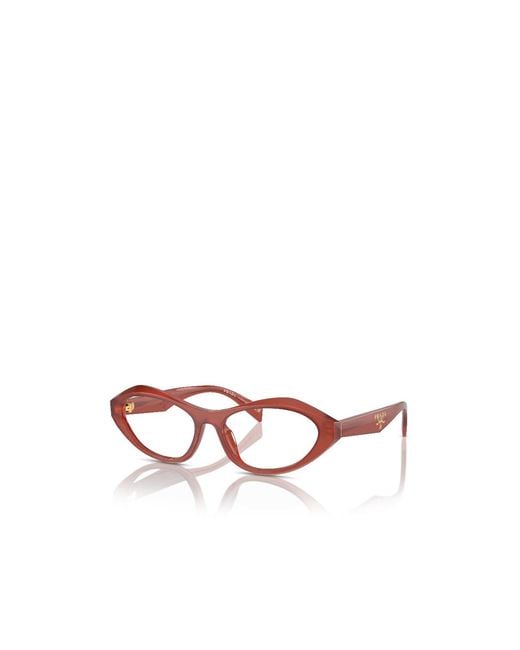 Prada White Eyewear Cat-Eye Glasses