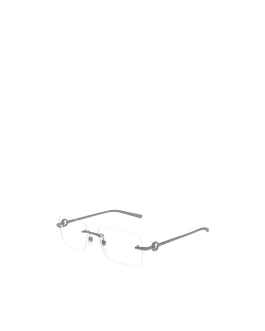 Gucci White Eyewear Gg1703O Rimless Glasses for men