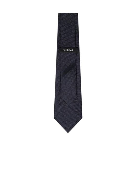 Zegna Blue Silk Tie for men
