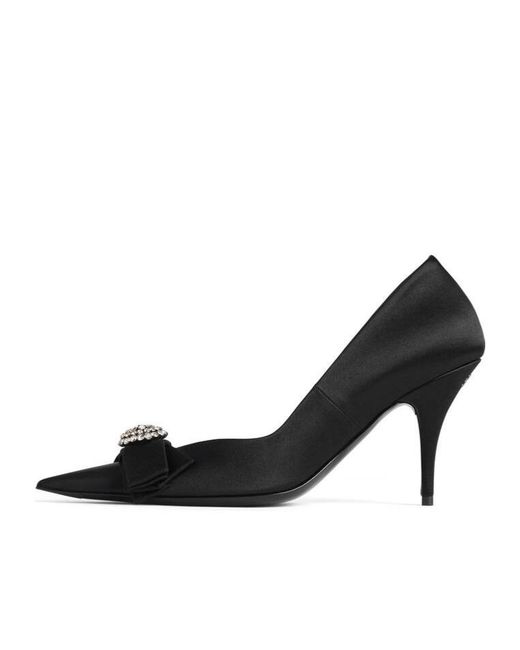 Balenciaga Black Avenue Palazzo Pointed-Toe Pumps
