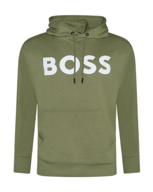 Boss Green Logo Logo Hooded Sweater for men