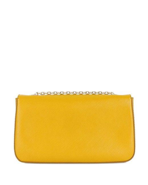 Ferragamo Yellow Logo Shoulder Bag
