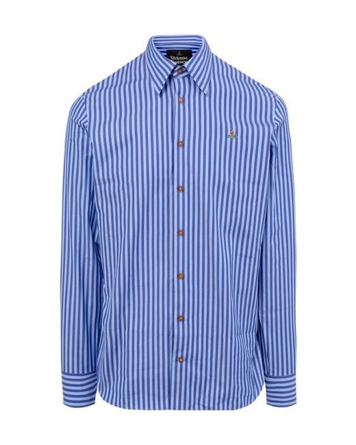 Vivienne Westwood Blue Striped Shirt for men