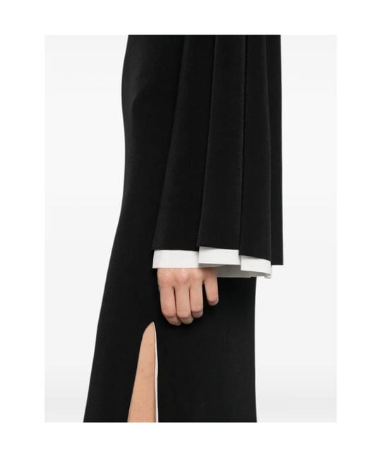 DARKPARK Black Jenna Split-Cuff Long-Sleeve Maxi Dress