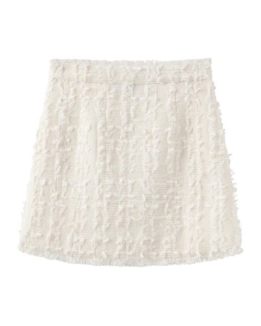 Marissa Chiara White Button Detail Skirt