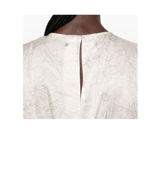 Golden Goose Deluxe Brand White Jacquard Wrap Maxi Dress