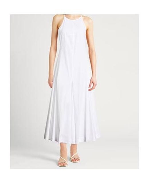 Sportmax White Sleeveless Halter Dress