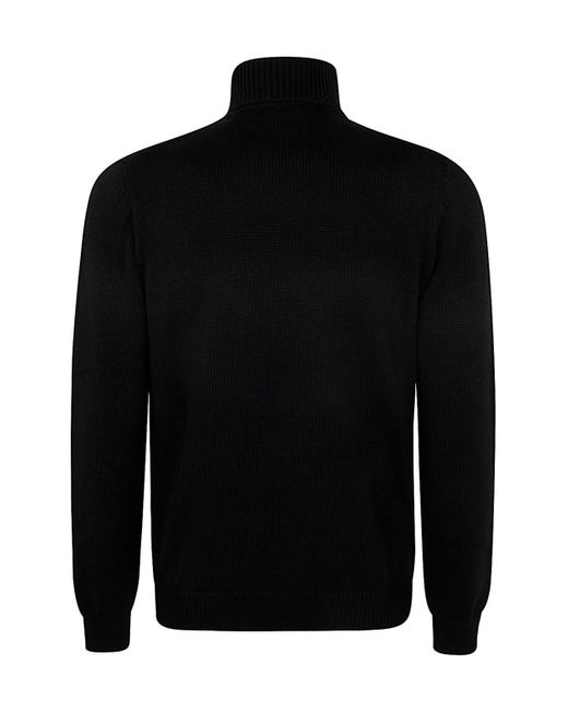 Nuur Black Long-Sleeved Sweater for men