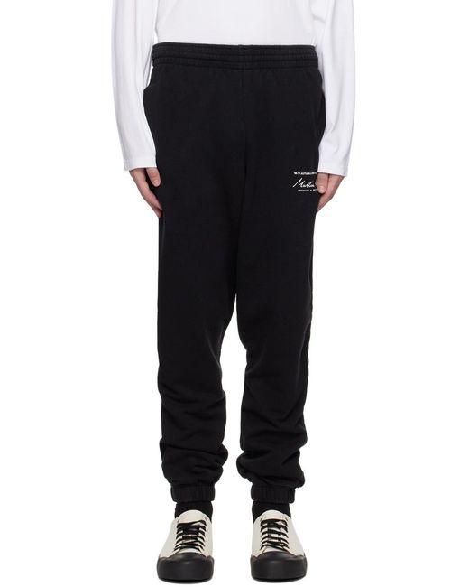 Martine Rose Black Logo Printed Pocketed Track Pants