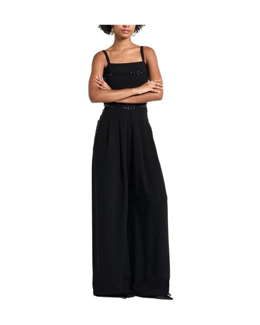 Max Mara Black Solid Jumpsuits