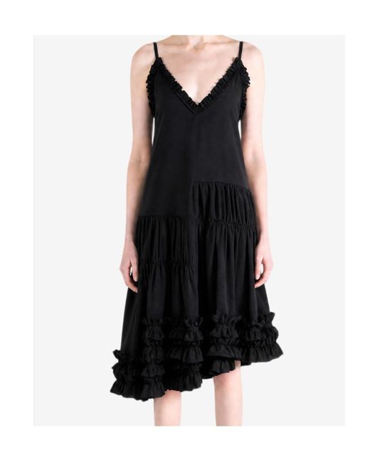 Dries Van Noten Black Lightweight Sleevelesss Stretch Dress