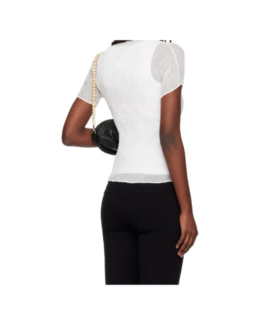 Issey Miyake White Semi-Transparent T-Shirt