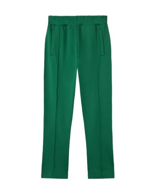 Palm Angels Green Curved Logo Track Pants for men