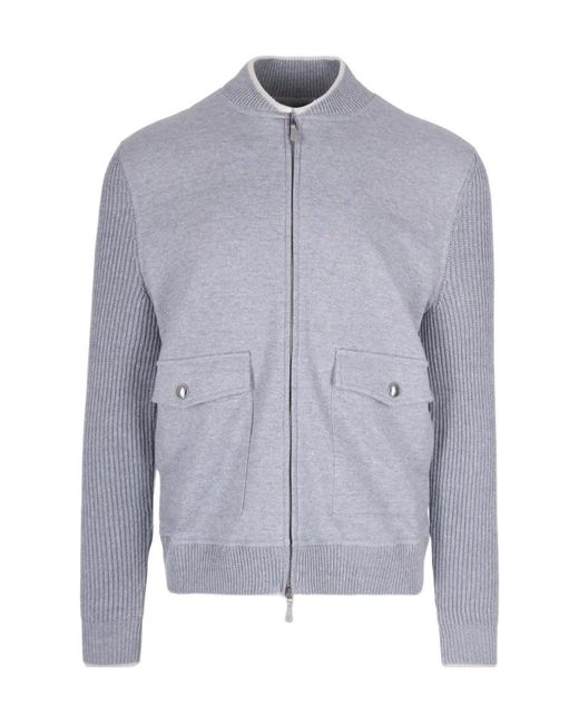 Eleventy Blue Flap-Pocket Jacket for men