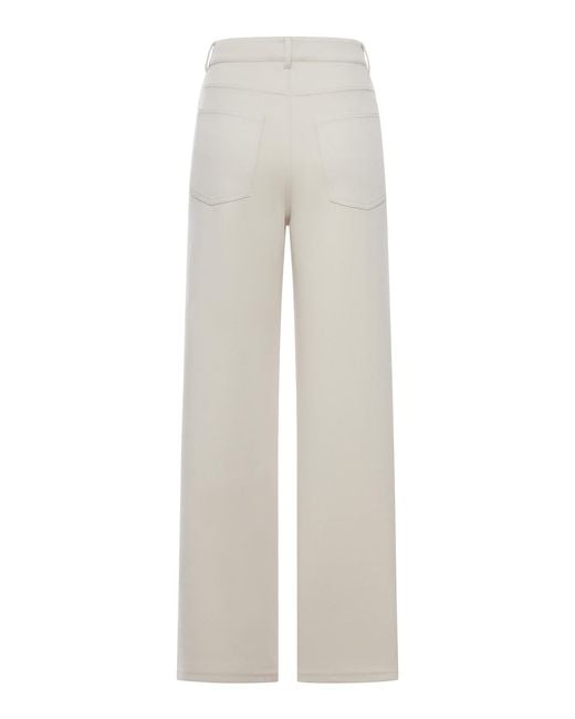 Max Mara White Brioso Straight Leg Pants